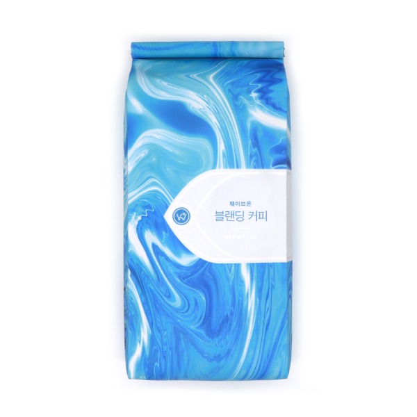 웨이브온 블랜드 커피 1kg [2020 한국 라떼아트 공식 원두 선정] - 선정 기념 50% 할인
